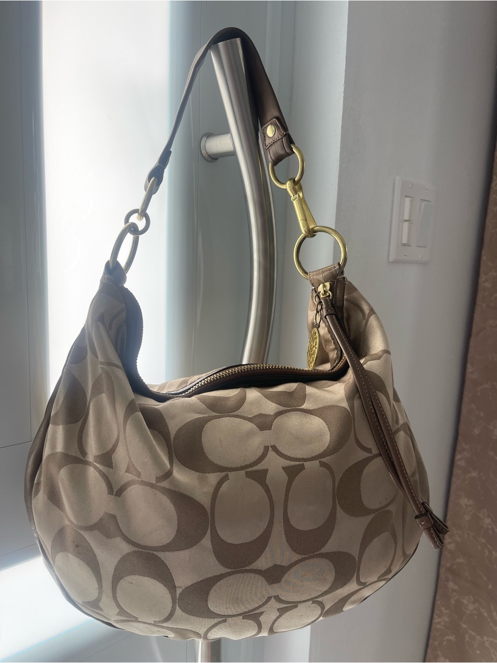 Coach Signature Ali Sateen Hobo bag